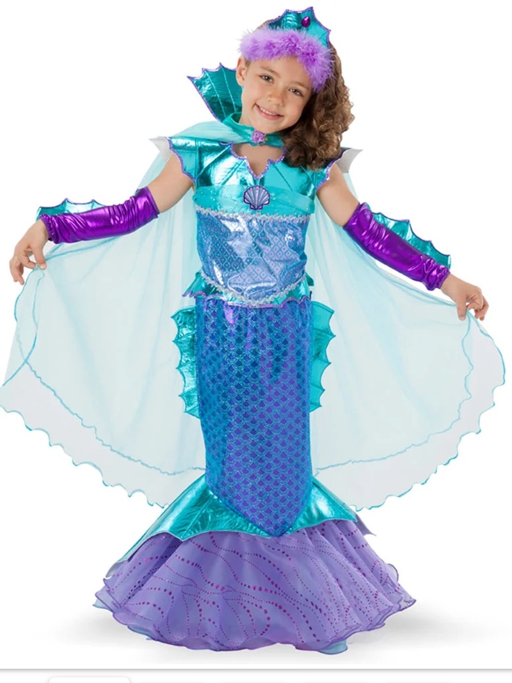 Princess Factory By Teetot & Co. Inc. Sparkly Mermaid 5 pc costume Child Sz 3-4